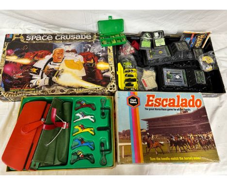 Two vintage boxed board games: Space Crusade 465902 by MB Games and Escalado 3011 by Chad Valley. 