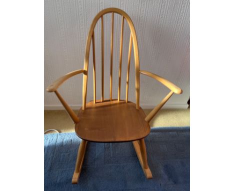 Mid 20thC Ercol rocking chair. 86cm h to back. 