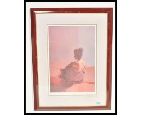 A framed and glazed Charles Willmott limited edition 153/250 signed lithograph picture " Enigma of Innocence ", numbered, tit