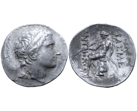 Seleukid Empire, Antiochos III 'the Great' AR Tetradrachm. Antioch on the Orontes, circa 197-190 BC. Diademed head right / Ap