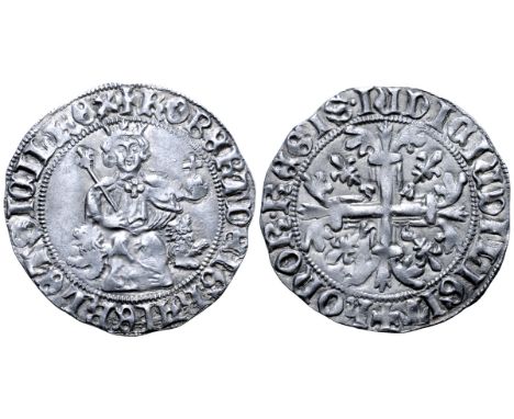 Italy, Napoli (Regno). Roberto I (1309-1343) d'Angiò AR Gigliato. Circa 1309-1317. + ROB?RT D?I GRA I?RL ?T SICIL R?X, Robert