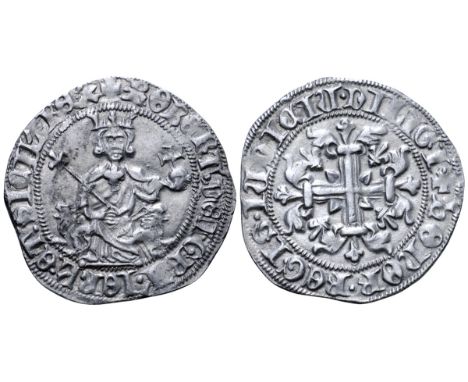 Italy, Napoli (Regno). Roberto I (1309-1343) d'Angiò AR Gigliato. Circa 1309-1317. + ROB?RT D?I GRA I?RL ?T SICIL R?X, Robert