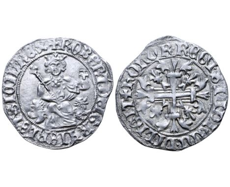 Italy, Napoli (Regno). Roberto I (1309-1343) d'Angiò AR Gigliato. Circa 1309-1317. + ROB?RT D?I GRA I?RL ?T SICIL R?X, Robert