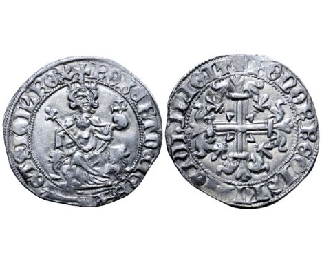 Italy, Napoli (Regno). Roberto I (1309-1343) d'Angiò AR Gigliato. Circa 1309-1317. + ROB?RT D?I GRA I?RL ?T SICIL R?X, Robert
