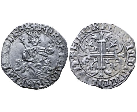 Italy, Napoli (Regno). Roberto I (1309-1343) d'Angiò AR Gigliato. Circa 1309-1317. + ROB?RT D?I GRA I?RL ?T SICIL R?X, Robert