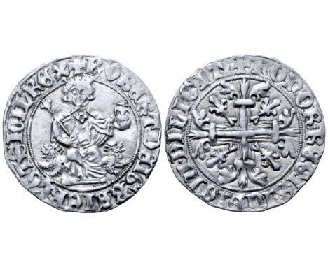 Italy, Napoli (Regno). Roberto I (1309-1343) d'Angiò AR Gigliato. Circa 1309-1317. + ROB?RT D?I GRA I?RL ?T SICIL R?X, Robert