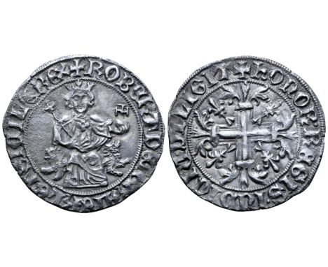 Italy, Napoli (Regno). Roberto I (1309-1343) d'Angiò AR Gigliato. Circa 1309-1317. + ROB?RT D?I GRA I?RL ?T SICIL R?X, Robert