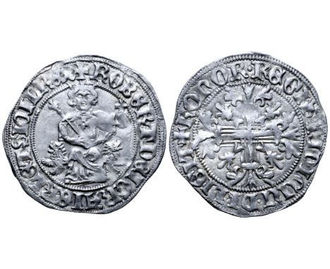 Italy, Napoli (Regno). Roberto I (1309-1343) d'Angiò AR Gigliato. Circa 1309-1317. + ROB?RT D?I GRA I?RL ?T SICIL R?X, Robert
