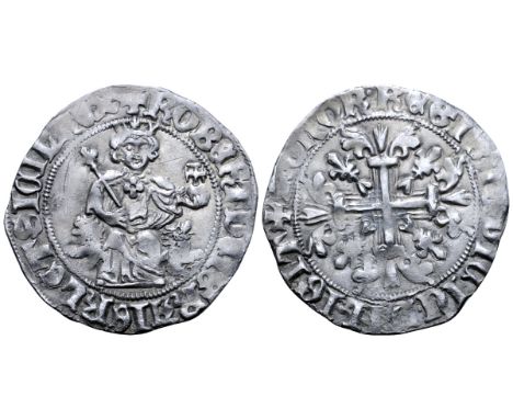 Italy, Napoli (Regno). Roberto I (1309-1343) d'Angiò AR Gigliato. Circa 1309-1317. + ROB?RT D?I GRA I?RL ?T SICIL R?X, Robert