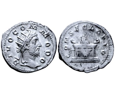 Divus Commodus AR Antoninianus. Commemorative issue struck under Trajan Decius. Rome, AD 251-253. DIVO COMMODO, radiate head 