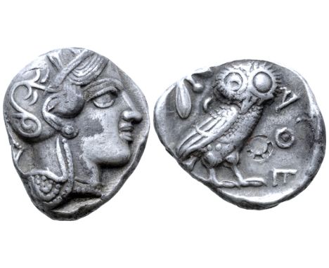 Pharaonic Kingdom of Egypt, uncertain pharaoh(s) AR Tetradrachm. Late 5th-mid 4th centuries BC. Imitating Athens. Helmeted he