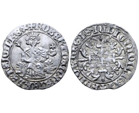 Italy, Napoli (Regno). Roberto I (1309-1343) d'Angiò AR Gigliato. Circa 1309-1317. + ROB?RT D?I GRA I?RL ?T SICIL R?X, Robert