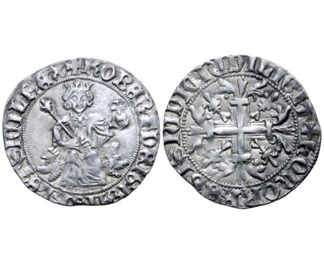 Italy, Napoli (Regno). Roberto I (1309-1343) d'Angiò AR Gigliato. Circa 1309-1317. + ROB?RT D?I GRA I?RL ?T SICIL R?X, Robert