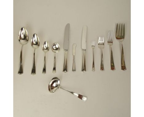 Eighty One (81) Piece International Silver Company Flatware Service Including: Twelve (12) Dinner Forks; Eight (8) Salad Fork