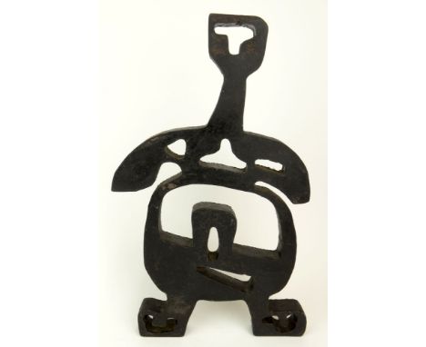 Mathias Goeritz a/k/a Werner Mathias Goeritz Brunner, German-Mexican (1915-1990) Steel Sculpture "Figure" Unsigned. Good to V
