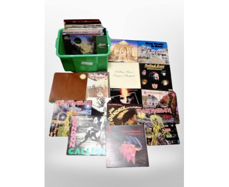 A good collection of vinyl LP records including Black Sabbath, Deep Purple, Dire Straits, Fleetwood Mac, Iron Maiden, Jimi He