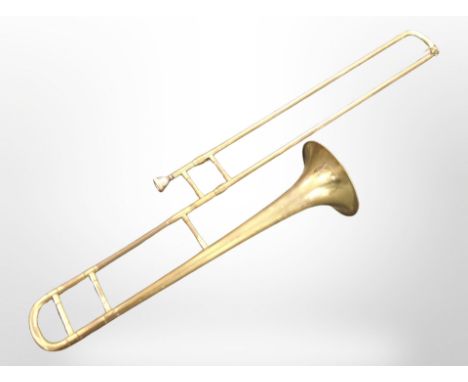 A vintage Dallas brass trombone.