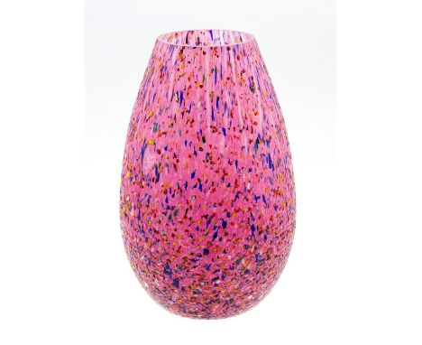 Strathern multi-coloured enamel fleck c.1979. One of the last types of glass produced.