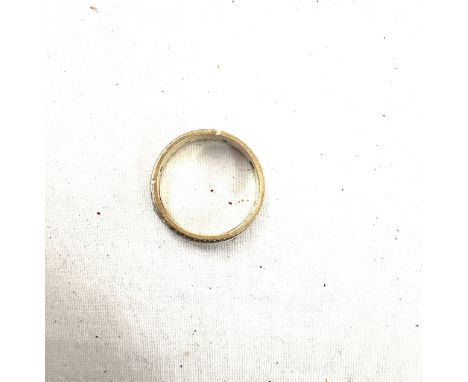 Vintage silver and gold stone set ring total weight 3 grams 