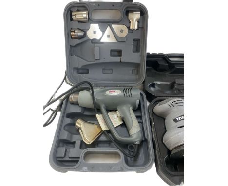 Earlex heat gun set model HG2000, Titan sander model TTB289SDR - both untested