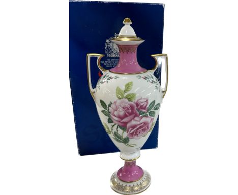 Vintage original boxed Spode vase with COA 