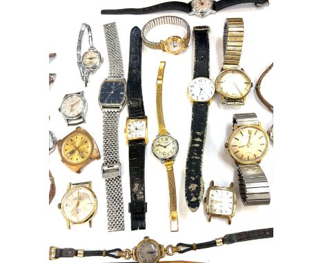 Selection of vintage and later wrist watches includes Smiths etc, untested
