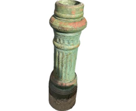 Vintage cast iron lamp post base, height 44 inches