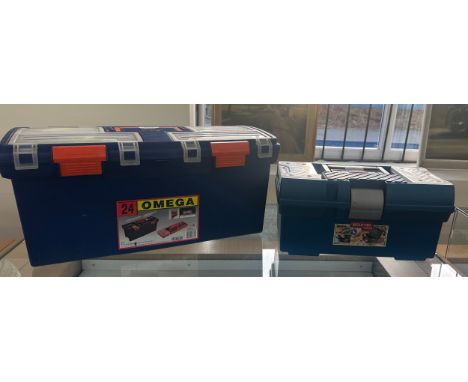 Two tool boxes with contents 
