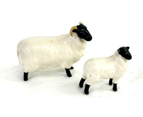Two Vintage Beswick sheep ornaments 