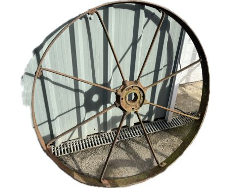 Vintage cast iron wheel, diameter 45 inches