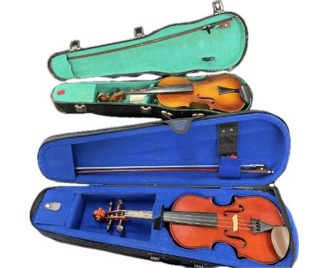 Vintage and later cased violins includes The Stentor etc 