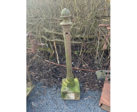 Vintage outdoor post, approximate height 56 inches