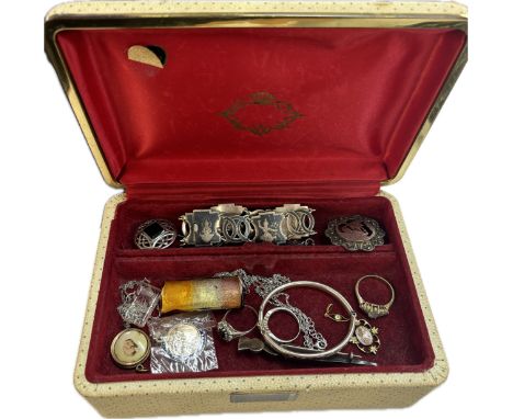 Selection of vintage and later costume jewellery and silver jewellery 