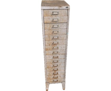 Vintage bisley 15 drawer filing cabinet 