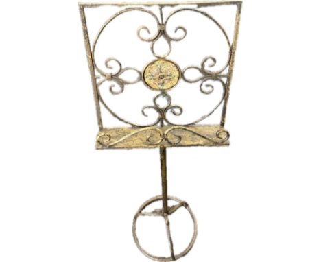 Vintage cast iron music stand, 41 inches tall