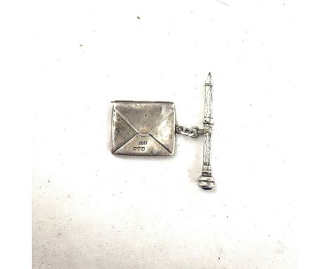 Vintage silver stamp case and propelling pencil total weight 6.4grams 