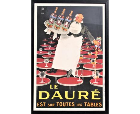 Le Daure Aperitif by Lotti, vintage French advertising poster. Published by Vercasson. Lithograph. Unframed: 38 x 26 in. Plea