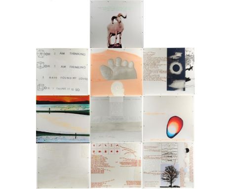 Opal Gospel, 9 American Indian Poems Illuminated by Robert Rauschenberg. Ten hand silkscreened transparent acrylic panels and