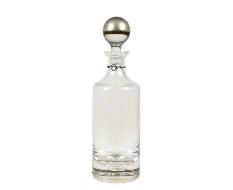 Gucci Crystal decanter with a silver bit. Provenance: from the personal estate of Francesco Gittardi. 12 in tall. Provenance: