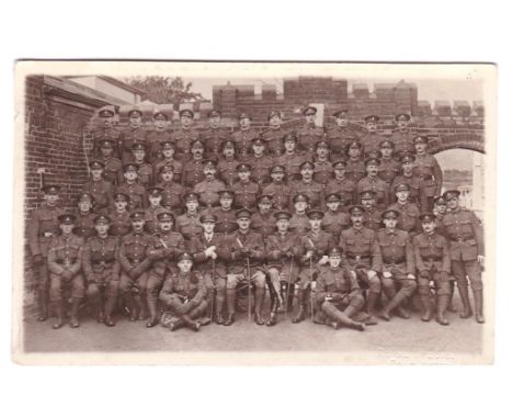 Royal Army Medical Corps WWI Large RP of Sixty Officers and NCO's included. Photo Oscar Way, Colchester