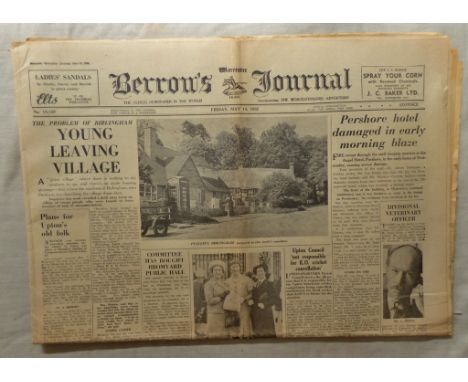Worcester Berrow's Journal (The oldest Newspaper in the World) first issued 1690-this issue Friday May 14th 1965