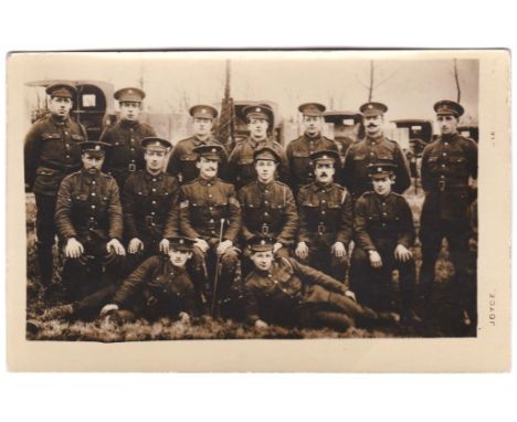 Army Service Corps WWI Troop photo - very youthful group. Photo Joyce-Warminster