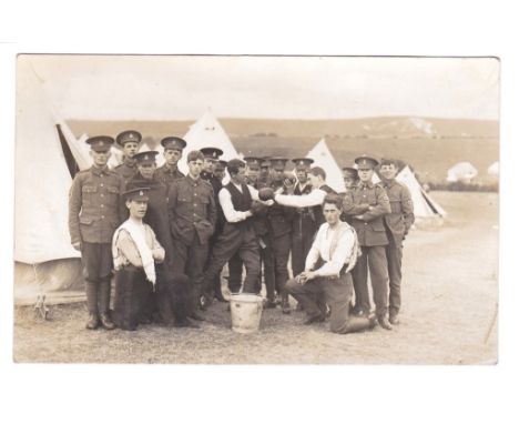 Royal Army Medical Corps Fine Group RP, Boxing Bout at Camp. Photo Swain, Norwich