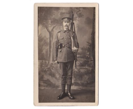 The King's Colonials Fine RP of a Sergeant, Rifle at shoulder, m/s Dad 1918. Superb