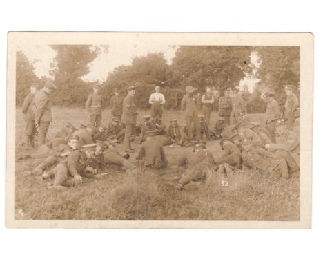 Leicestershire Regiment WWI RP Troop Training or playing Bingo on the field!