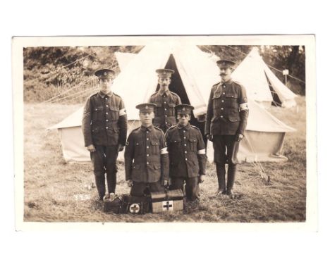 Royal Army Medical Corps WWI Fine RP of a Medical Detachment with First Aid Packs