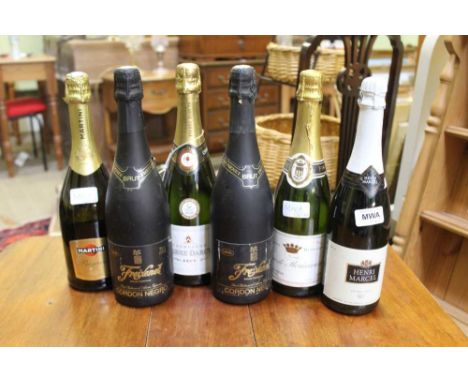 2 bottles Freixenet Sparkling Wine, 1 bottle Pierre Darcys Champagne &amp; 1 bottle Duc de Florincourt Sparkling , 1 bottle M