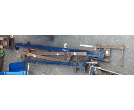 Six sash clamps