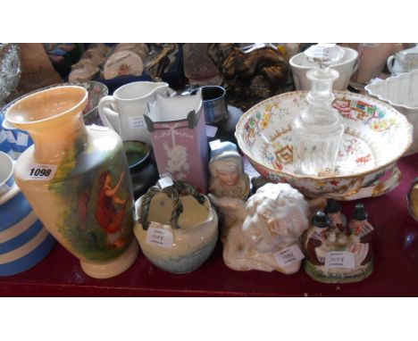 A selection of ceramic and glass items including Dickerware, etc.