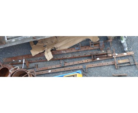 Four large sash clamps